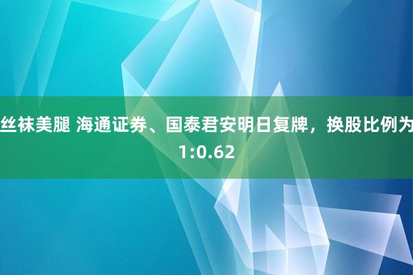 丝袜美腿 海通证券、国泰君安明日复牌，换股比例为1:0.62