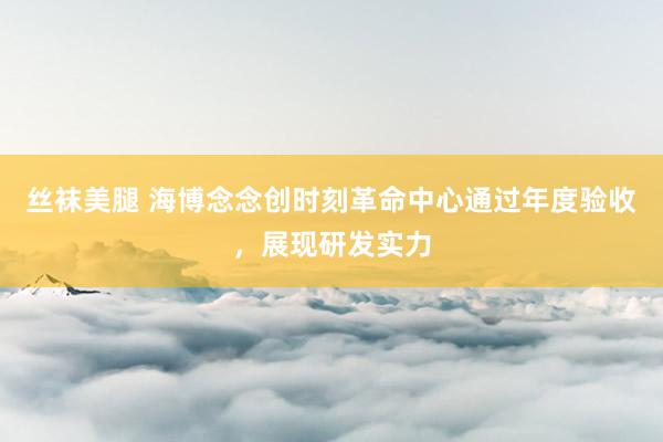 丝袜美腿 海博念念创时刻革命中心通过年度验收，展现研发实力