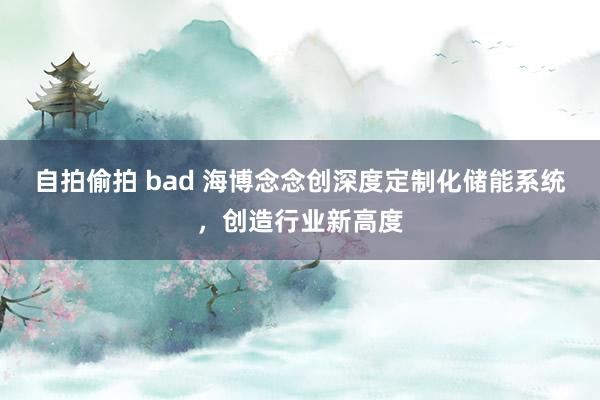 自拍偷拍 bad 海博念念创深度定制化储能系统，创造行业新高度