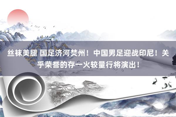 丝袜美腿 国足济河焚州！中国男足迎战印尼！关乎荣誉的存一火较量行将演出！