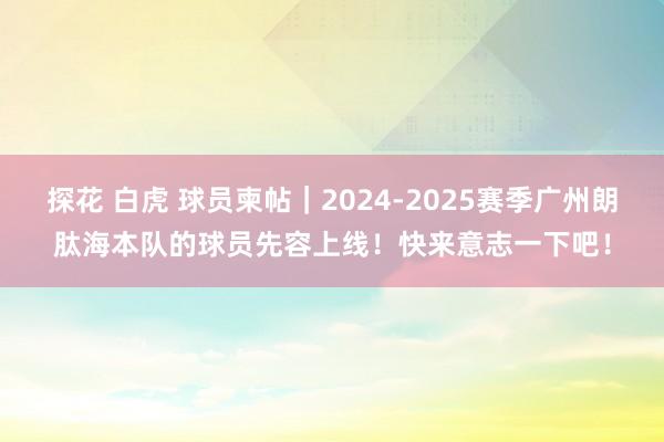 探花 白虎 球员柬帖｜2024-2025赛季广州朗肽海本队的球员先容上线！快来意志一下吧！