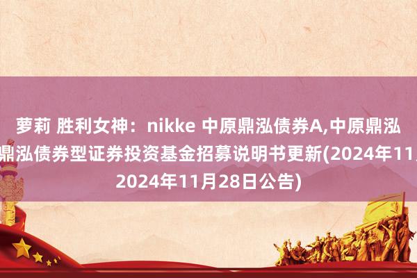 萝莉 胜利女神：nikke 中原鼎泓债券A，中原鼎泓债券C: 中原鼎泓债券型证券投资基金招募说明书更新(2024年11月28日公告)
