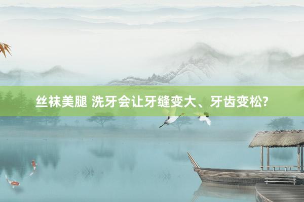 丝袜美腿 洗牙会让牙缝变大、牙齿变松?