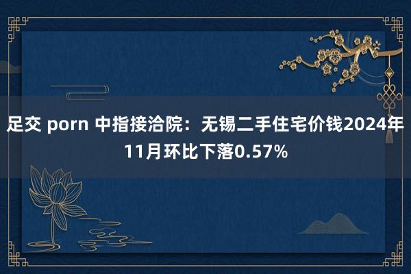 足交 porn 中指接洽院：无锡二手住宅价钱2024年11月环比下落0.57%