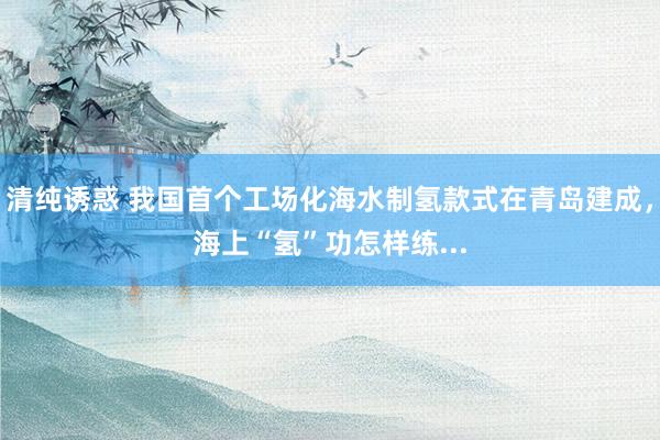 清纯诱惑 我国首个工场化海水制氢款式在青岛建成，海上“氢”功怎样练...