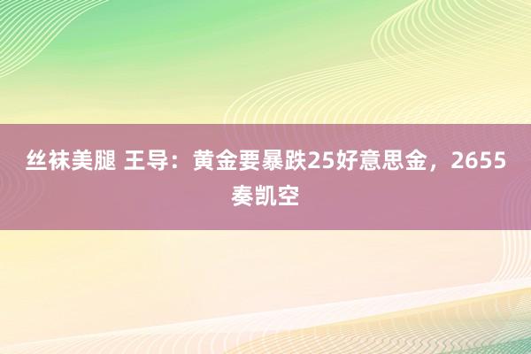 丝袜美腿 王导：黄金要暴跌25好意思金，2655奏凯空