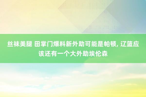 丝袜美腿 田掌门爆料新外助可能是帕顿， 辽篮应该还有一个大外助埃伦森