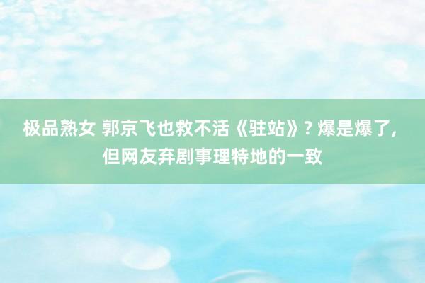 极品熟女 郭京飞也救不活《驻站》? 爆是爆了， 但网友弃剧事理特地的一致