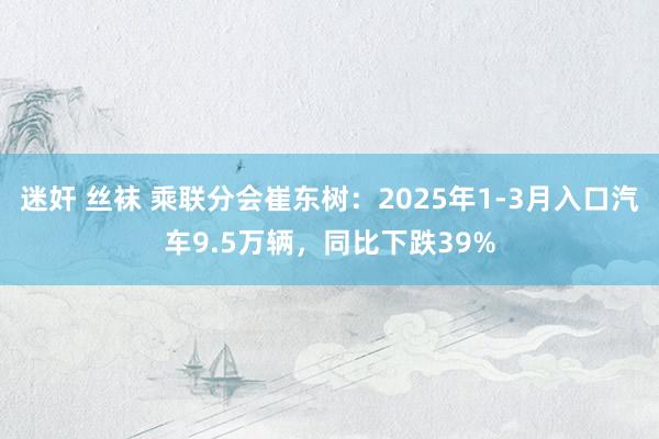 迷奸 丝袜 乘联分会崔东树：2025年1-3月入口汽车9.5万辆，同比下跌39%